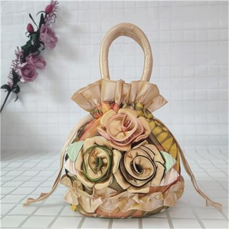 Blonde blomstertaske Etnisk stil taske KHAKI khaki