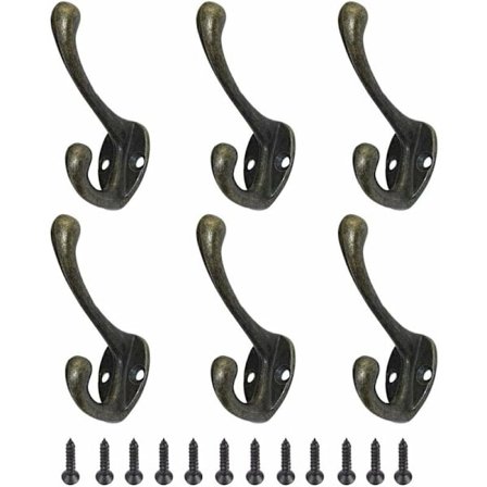 Knage 6 stk Vintage Knager Metal Knagerække Retro Krog