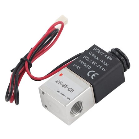 Normalt lukket magnetventil i aluminiumslegering G1 4in 2V025 08 DC 24V