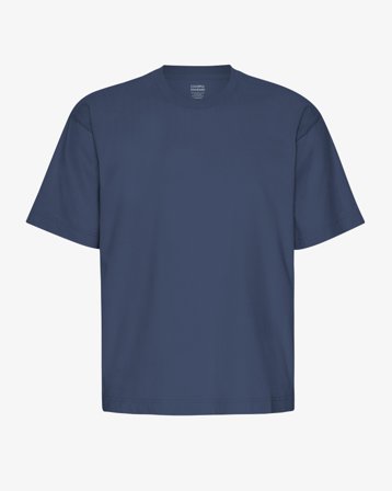 Oversized Organic T-Shirt - Petrol Blue XS