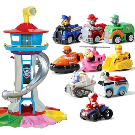 Stor storlek Paw Patroll Tower Patrulla Canina Utkik Fordon Figurer Leksaker
