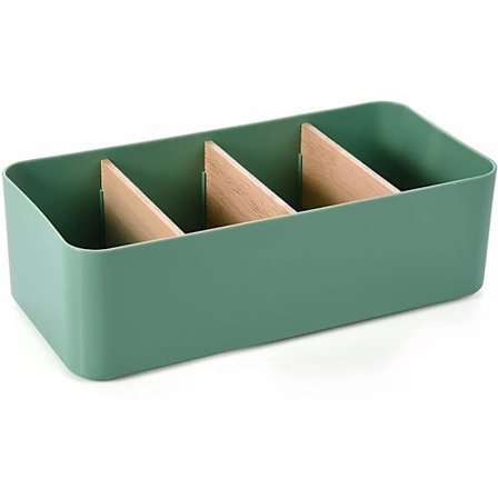 Skrivebordsboks i tre, allsidig kontorrekvisitaorganisator, skrivebordsorganisator, skrivesaker