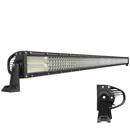 LED-takljusramp, fyr-radig design, böjd och rak, 1 st Rak 50 tum