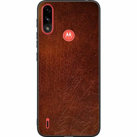 Motorola Moto E7i Power Svart Skal Leather