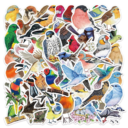 100 kappaletta lintutarroja, 3-6 cm, PVC vedenpitävät lintutarrat, sopivat vesipulloihin, kannettaviin tietokoneisiin, muistikirjoihin jne.