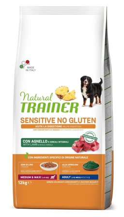 Natural Trainer Sensitive Senza Glutine Crocchette Agnello Per