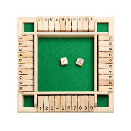 Träspel Brädspel Fyra sidor 10 Nummer Kompatibel med 2 till 4 personer