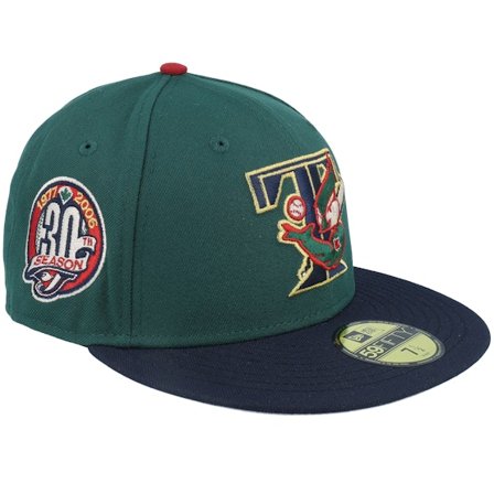 New Era - Verde fitted Gorra - Toronto Blue Jays Squad Up 59FIFTY 30 Dark Green/Navy Fitted @ Hatstore