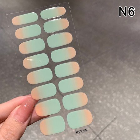 1 Ark Gel Nagel Wraps Polish Strips Semi Härdad Gel Nagel Sticker