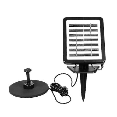 Solcelledrevet fontenepumpe med LED-belysning, 1,5 W flytende solcellepanel -CHJR