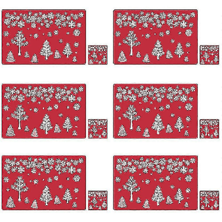 12 stk./sett God Jul Bordbrikke Jul Brikke Rød