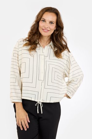 B. COPENHAGEN - Langærmet Skjorte - Råhvid - Bindebånd