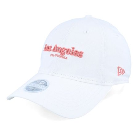 New Era - Vit unconstructed Keps - Womens Wordmark 9TWENTY White/Peach Dad Cap @ Hatstore