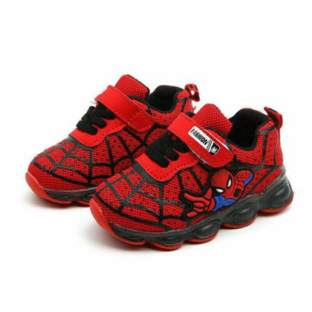 Spiderman LED-sneakerssko med blinkende lys opp joggesko for barn Z X