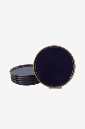 Hermia - Set med desserttallrikar Agatha (6 delar) - Blå - Assietter - Från Homeroom