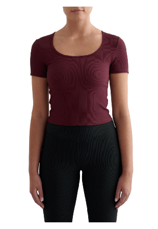 aim'n Ribbed Performance Short Sleeve Tröjor & jackor Dam Röd XL