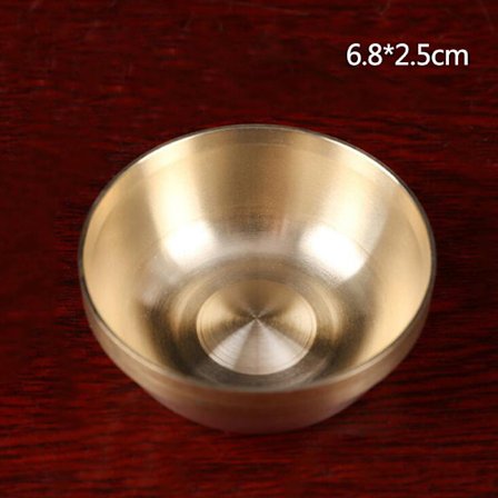 Koppar tibetansk skål Buddha-lärjungar för att ge vatten Meditation