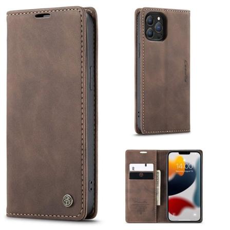 CaseMe iPhone 13 Pro Max vintage etui - Brun Brown