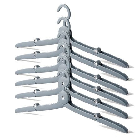 6 st Klädhängare Fällbar Plast