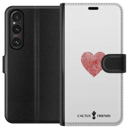 Kompatibel Tegnebogsetui til Sony Sony Xperia 1 V Cactus and Friends - Fingerprint Love