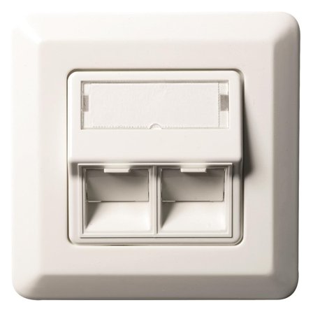 Elko EKO02528 Modulæruttak vinklet, QuickConnect 2 x RJ45, Datamaskin & surfing