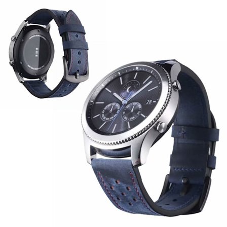 Huawei Watch GT 2 46mm / GT 2e durable leather watch band - Blue