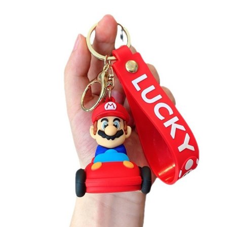 Körning Mario Super Mario Silikonnyckelring röd IC