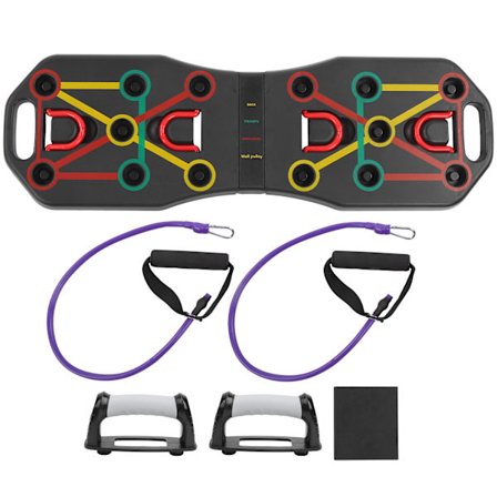Bärbar Träningsbräda för Hela Kroppen med Push Up-Handtag och Spänningsrep
