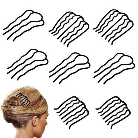 8-osainen hiuskampa U-muotoinen klipsi hiusneula insertti kampa retro hiukset