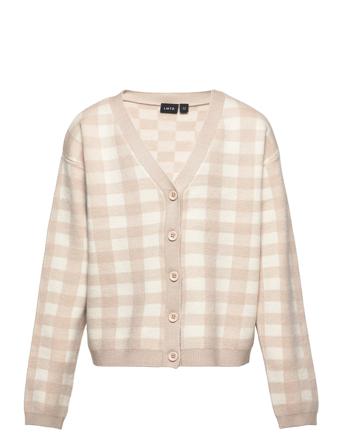 Nlfnibba Ls Short Knit Cardigan Strikkegenser Cardigan Multi/mønstret LMTD