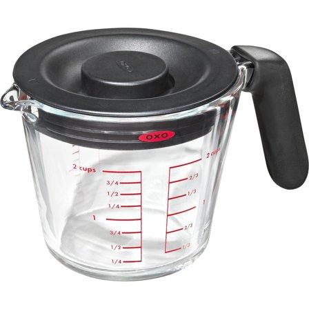 Oxo Måttbägare med lock 0,5 liter, glas | Matlagning > Köksredskap > Mått och Måttsatser > Måttbägare | Bagaren och Kocken