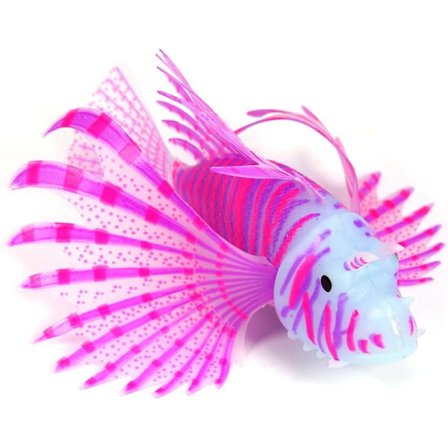 Konstgjord Silikonplast Lejonfisk Lysande Simuleringsdjur Fluorescerande Lejonfisk Akvarium Dekorationer 3D Akvarium Dekorationer