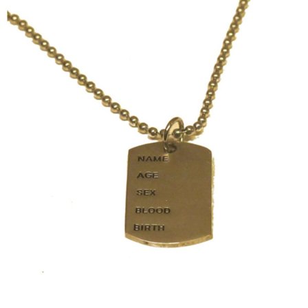 DOG TAG HALSKÆDE SILVER FARVET