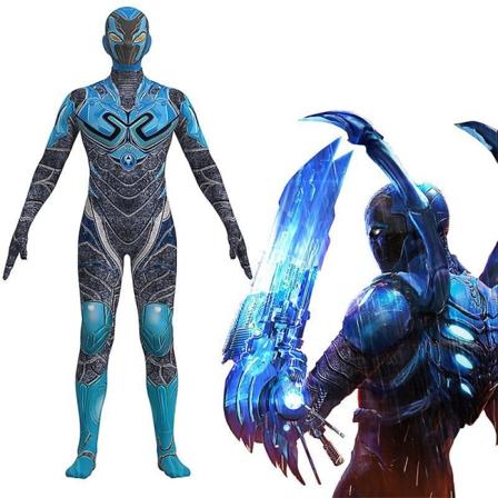 Blue Beetle Cosplay Kostume Film Superhelt Jaime Reyes Cosplay Bodysuit Jumpsuit 150
