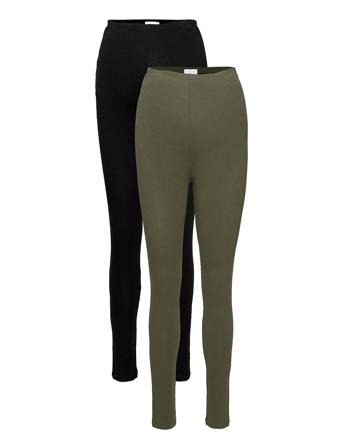 Mllea Org Long Legging 2Pack A. O. Noos Leggings Sort Mamalicious