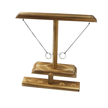 Interaktivt drikkelek med krok og ring for voksne barn (svart)