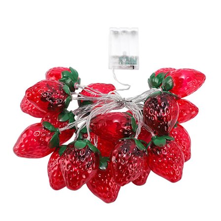 Hjemmeindretning Julefrugt Lys Kæde Have Drue Citron Banan Batteridrevet