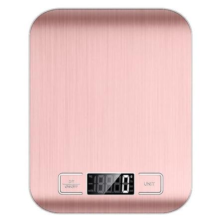 Digital kjøkkenvekt 10 kg vanntett med LCD-skjerm Digitalvekt, profesjonell kjøkkenvekt, høy presisjon opptil 1 g, tarafunksjon rose gold