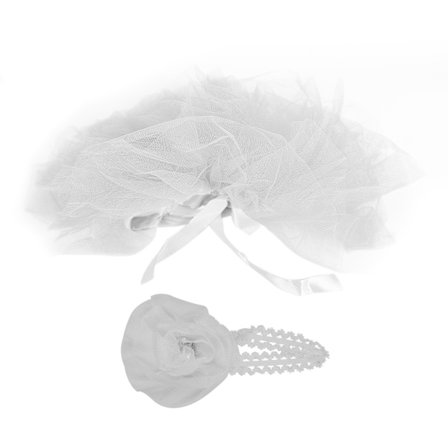 Babyfotografering Kläder Kjolar Hårband Fotografering Nyfödd Fotografering Rekvisita Kostym Vit