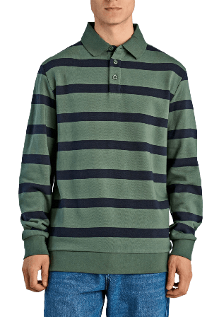 Lindbergh Striped polo Sweatshirt Hoodies & sweatshirts Herr Grön XL