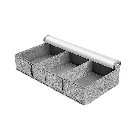Oppbevaringsboks under sengen, høy kvalitet, grå, plassbesparende, stor kapasitet, ikke-vevd stoff
