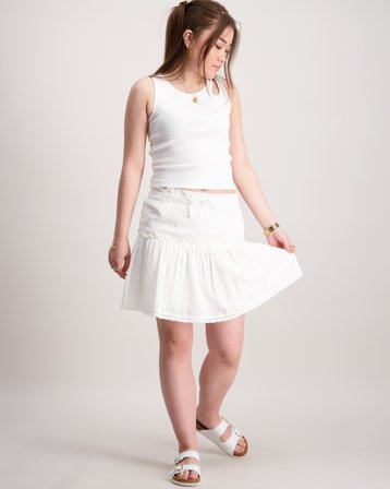 Kids ONLY CAMILLE SKIRT Vit Kjolar Tjej - Kids Brand Store