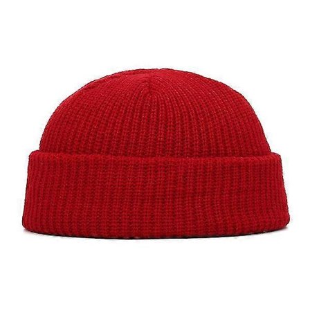 Miesten neulottu pipo pääkallopipo merimieslakki reunaton retro laivastotyylinen pipo