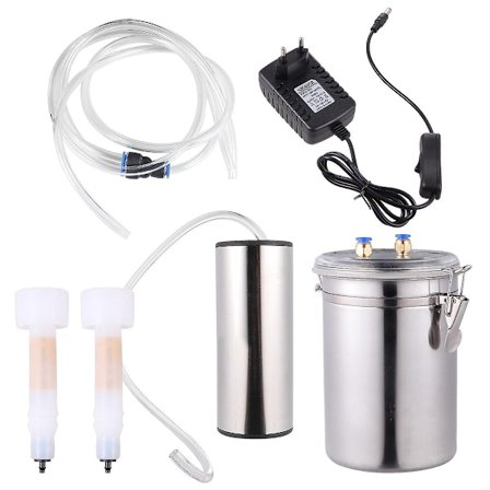 2L Elektrisk Melkemaskin Geit Sau Rustfritt Stål Bøtte Suge Vakuumpumpe Husholdningsmelker Melkemaskiner (EU-plugg)-WELLNGS