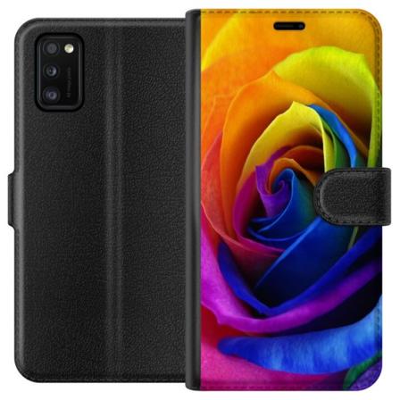 Samsung Galaxy A41 Lompakkokotelo Sateenkaaren Ruusu