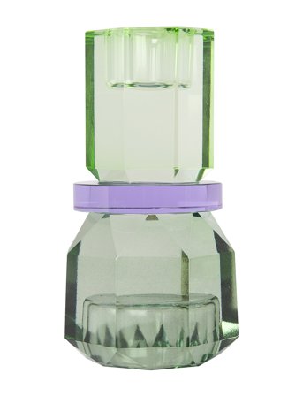 C'est Bon Crystal Candle Holder - Green - ONE SIZE