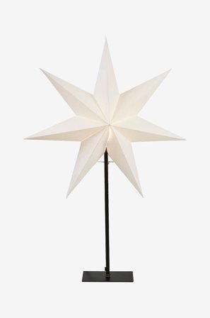 Star Trading - Stjerne på fot Frozen 80 cm - Hvit - Adventsstjerner - Fra Homeroom