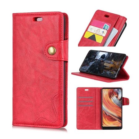 Sony Xperia 10 S-formet læder etui - Rød