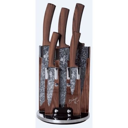 BERLINGER HAUS 6 delar Knivset med ställ, I trä