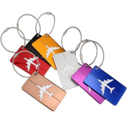 Aluminium Bagagelapp Handväska Tag 7 Färger 7,5*4,4cm